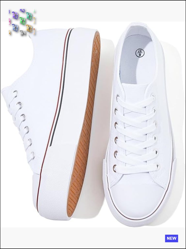 Platform Sneakers Low Top Lace Up Canvas Walking Shoes Trendy Y2k